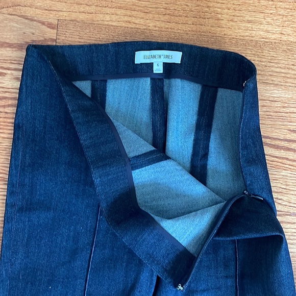 Elizabeth and James Flat Front Jeans Stretch Frayed Hem Sz 6 PERFECT - Picture 4 of 6